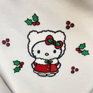 Hello Kitty Christmas Embroidered Sweatshirt